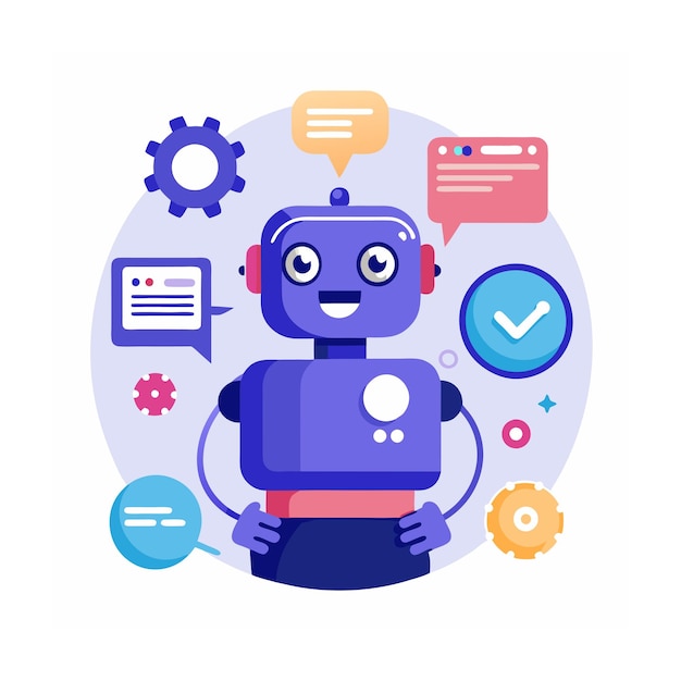 Illustration de design plat de support client