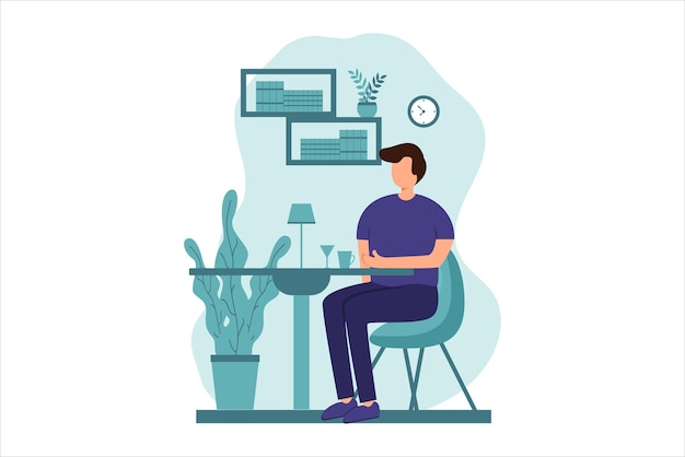 Illustration de la désignation de l'appartement du café