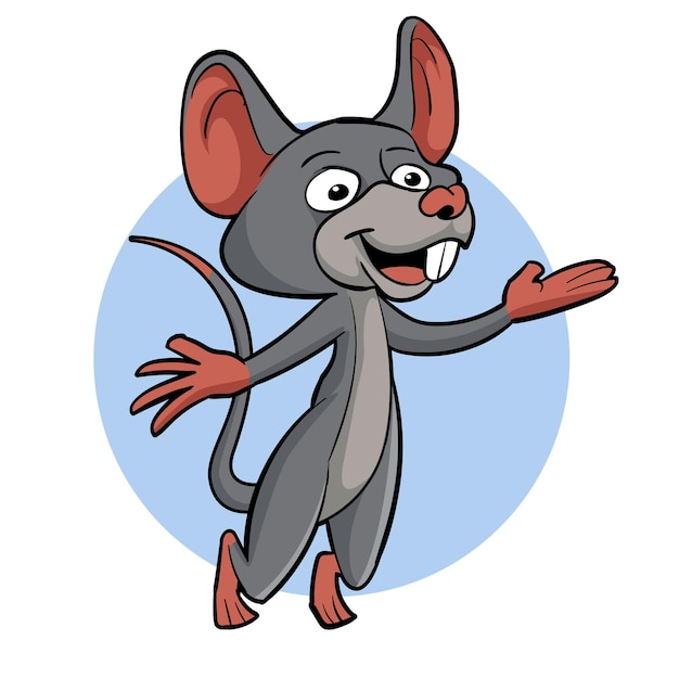 Illustration De Dessin Animé Animal Souris Mignon Isolé