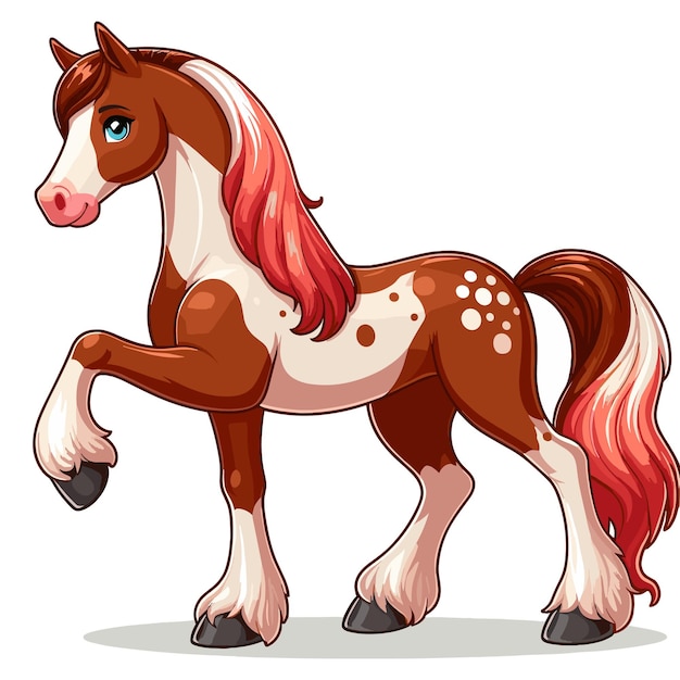 L'illustration De Dessin Animé De Cute Horse Vector