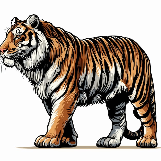 Illustration De Dessin Animé De Cute Tiger Vector