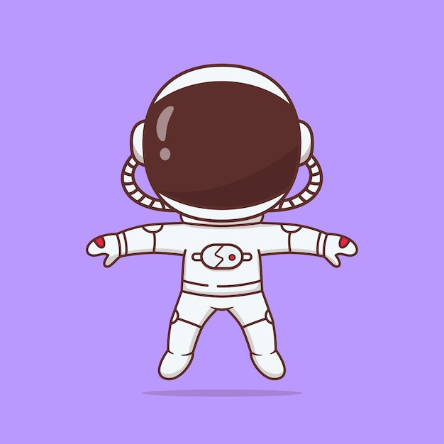 Illustration de dessin animé flottant mignon petit astronaute