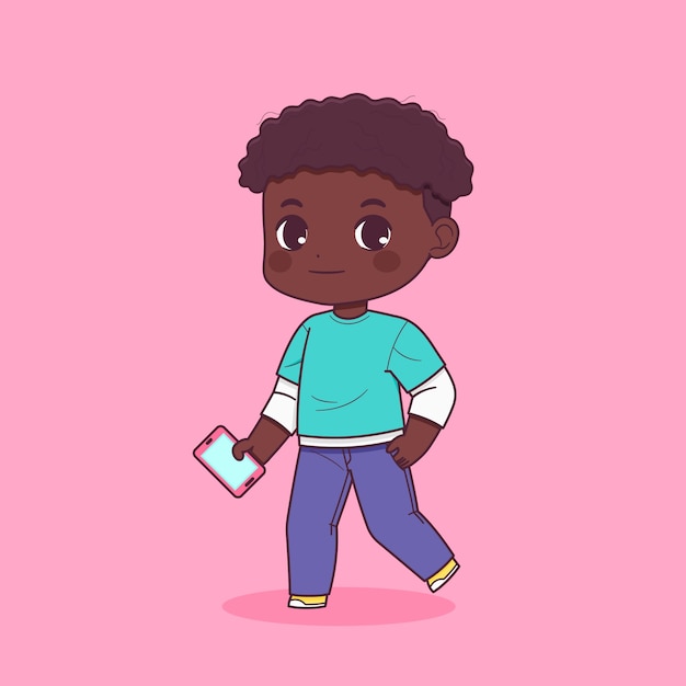 Illustration de dessin animé de marche dessinée à la main