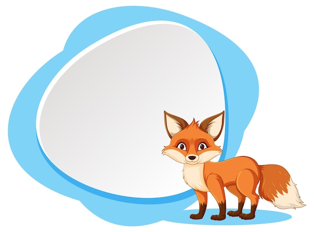 Illustration de dessin animé mignon de renard roux