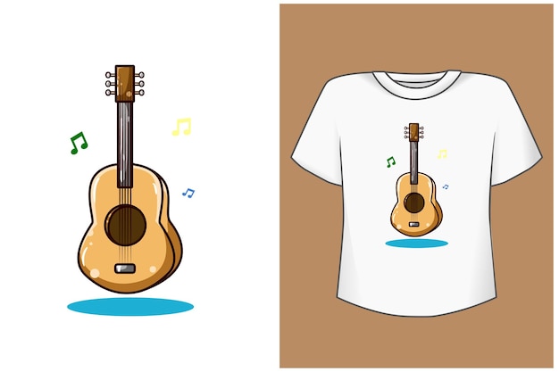 Illustration De Dessin Animé Modèle Guitare