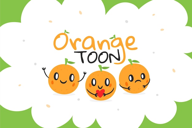 Illustration de dessin animé orange