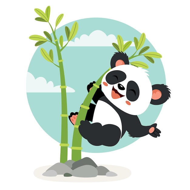 Illustration de dessin animé d'un panda