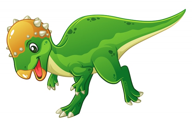 Illustration De Dessin Animé De Petit Pachycephalosaurus