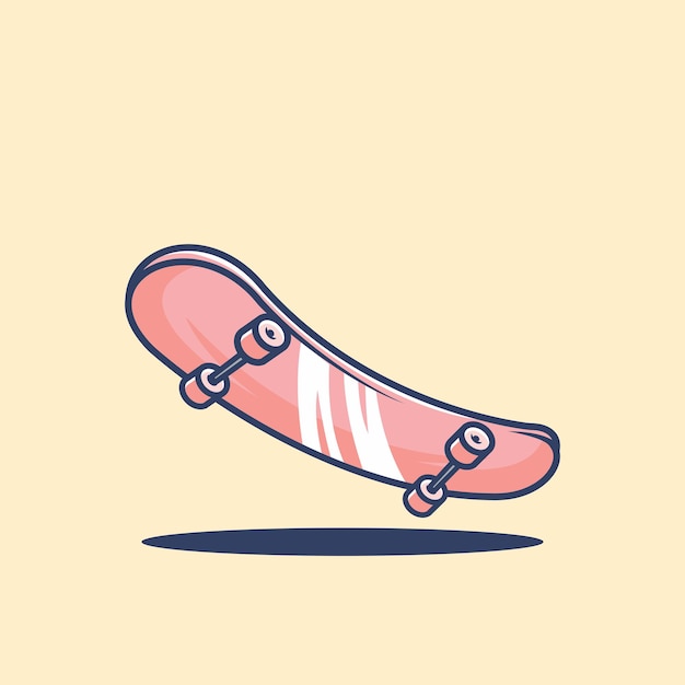 Illustration de dessin animé de planche à roulettes