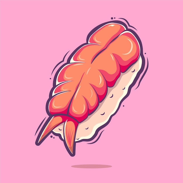 Illustration De Dessin Animé De Sushi