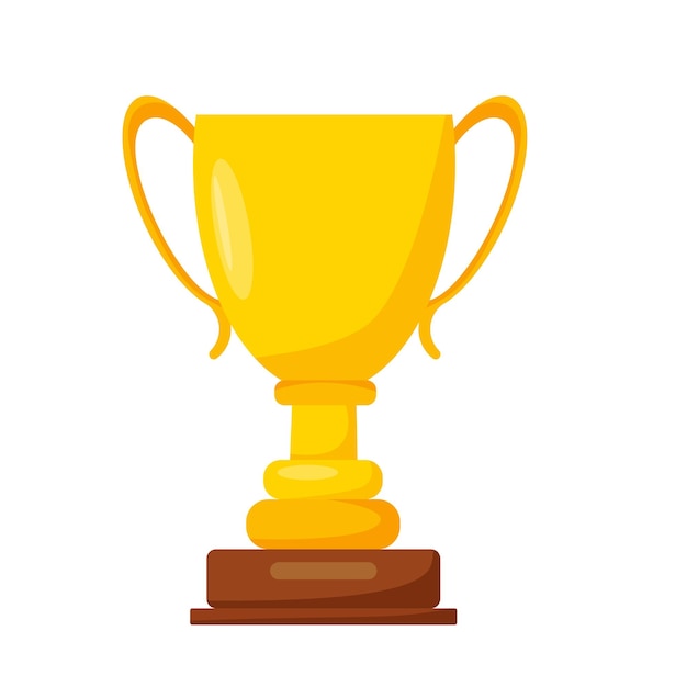 Illustration de dessin animé de vecteur de récompense de coupe d'or