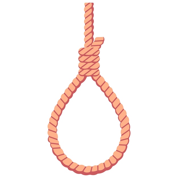 Vecteur illustration de dessin animé vectoriel de noose isolée sur un fond blanc