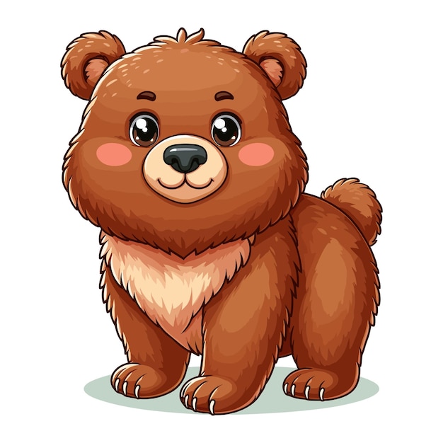 Vecteur illustration de dessin animé vectoriel de l'ours mignon