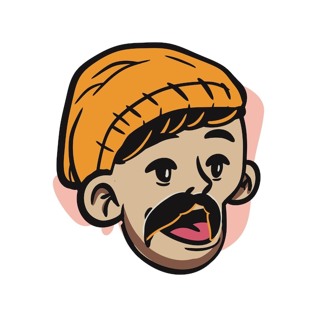 Illustration de dessin animé de zombie de visage pour le vecteur de mascotte d'esport d'émoticône de logo pour la conception de t-shirt et d'autocollant