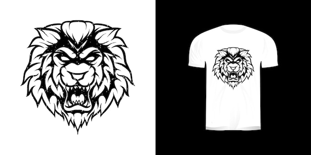 Illustration De Dessin Au Trait Lion