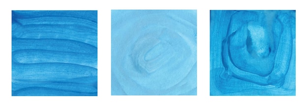 Illustration dessinée à la main de fond aquarelle bleu abstrait