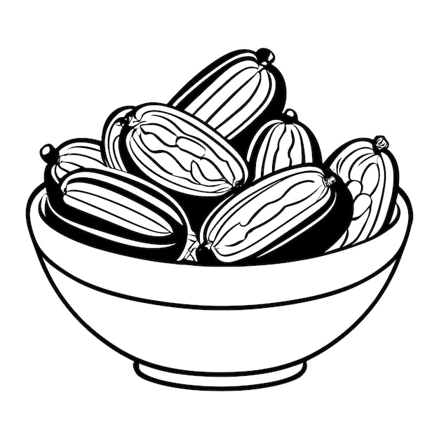 Illustration Dessinée à La Main D'un Fruit Dattier