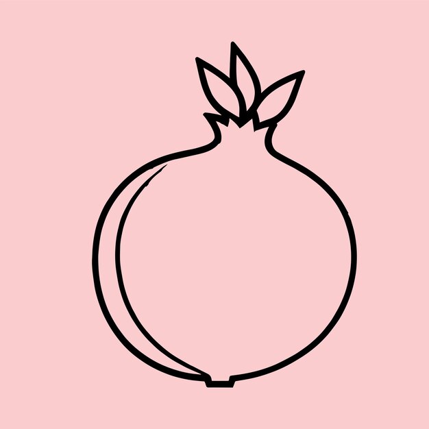 Vecteur illustration dessinée à la main d'un fruit géométrique