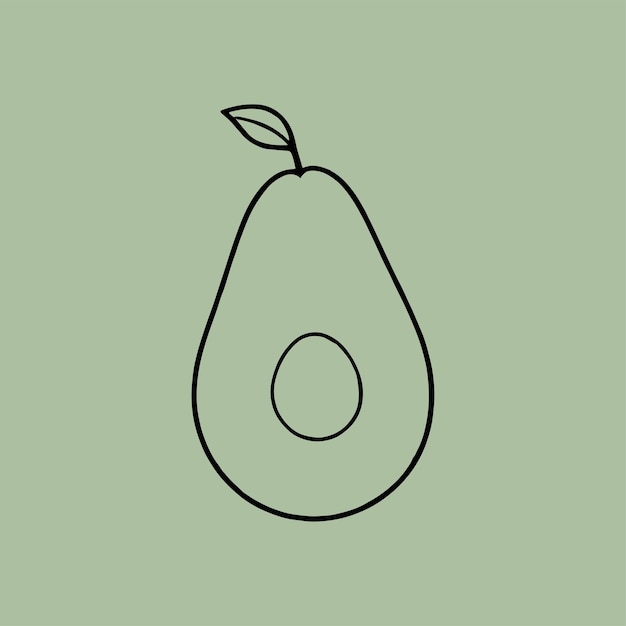 Vecteur illustration dessinée à la main d'un fruit géométrique