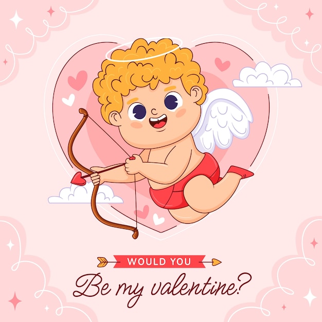 Illustration dessinée à la main pour la célébration de la Saint-Valentin