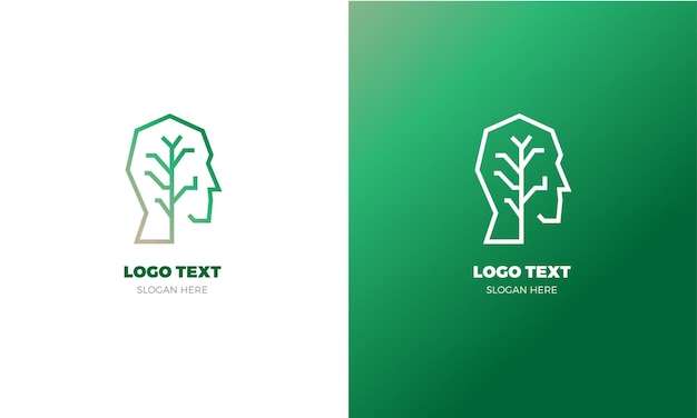 Illustration de dessins de logo de tête