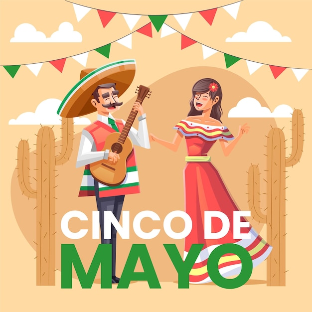 Illustration détaillée de cinco de mayo