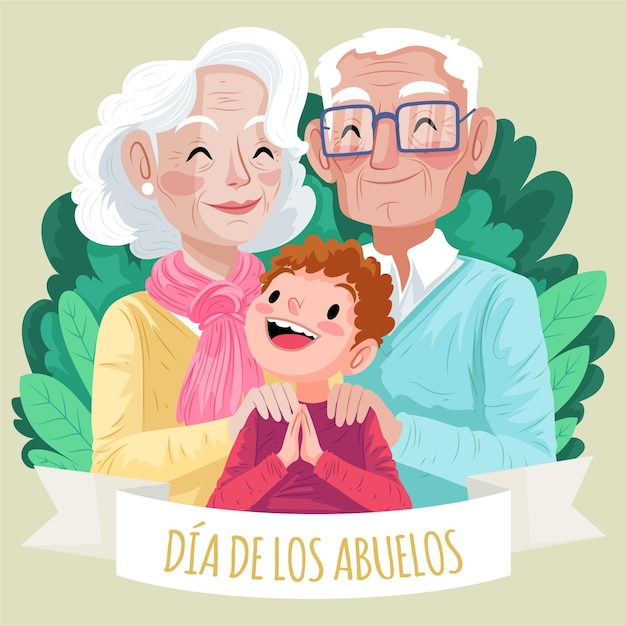 Illustration Détaillée De Dia De Los Abuelos