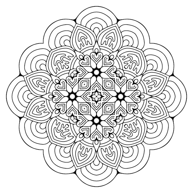 Illustration Détaillée De Mandala Décoratif