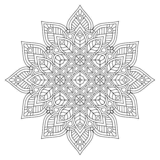 Illustration Détaillée De Mandala Décoratif