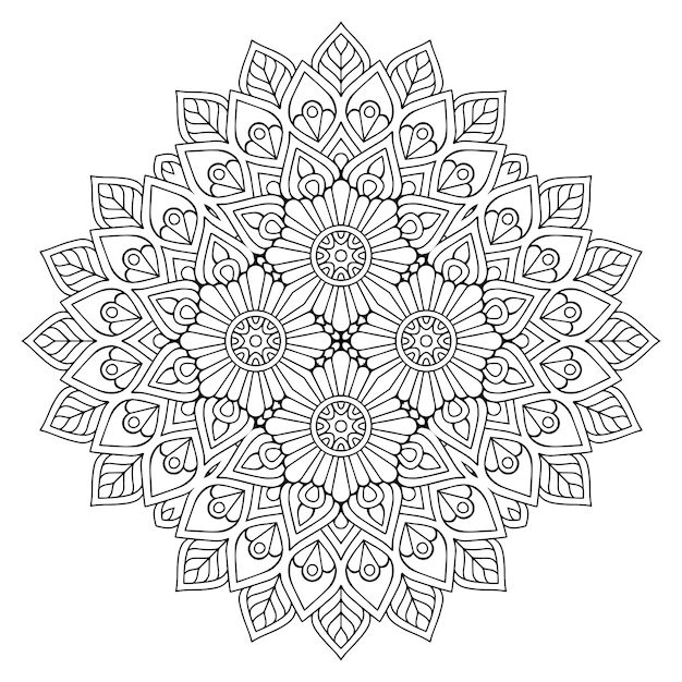 Illustration Détaillée De Mandala Décoratif