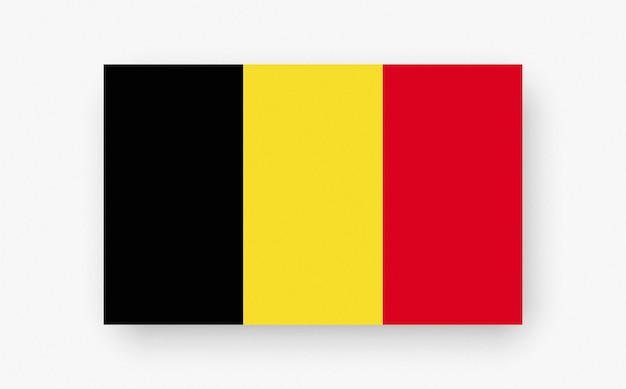 Illustration Détaillée Et Précise Du Drapeau Coloré De La Belgique