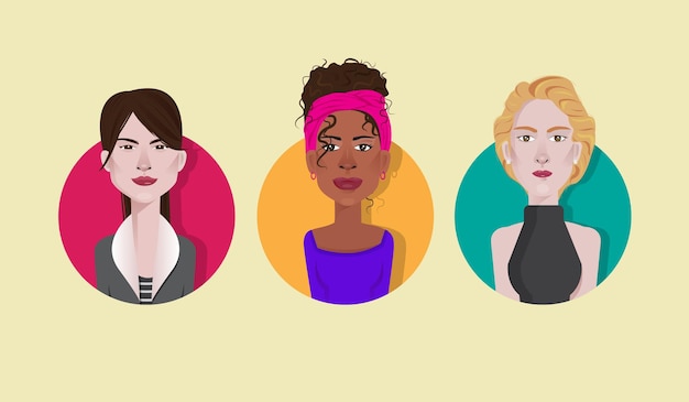 Illustration de la diversité des femmes avec différentes races