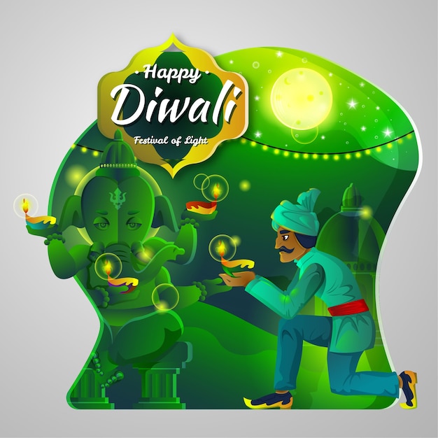 Vecteur illustration de diwali