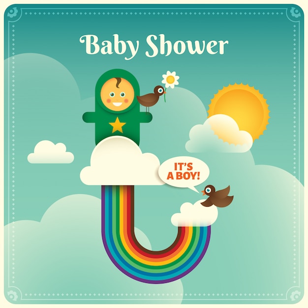 Illustration De La Douche De Bébé