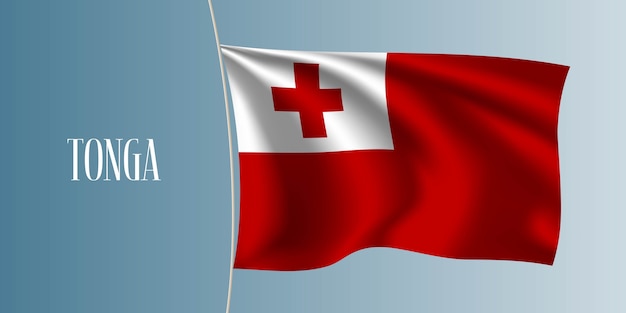 Illustration De Drapeau Ondulant De Tonga