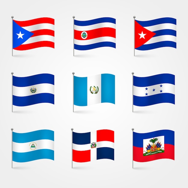 Illustration de drapeaux latam dégradé