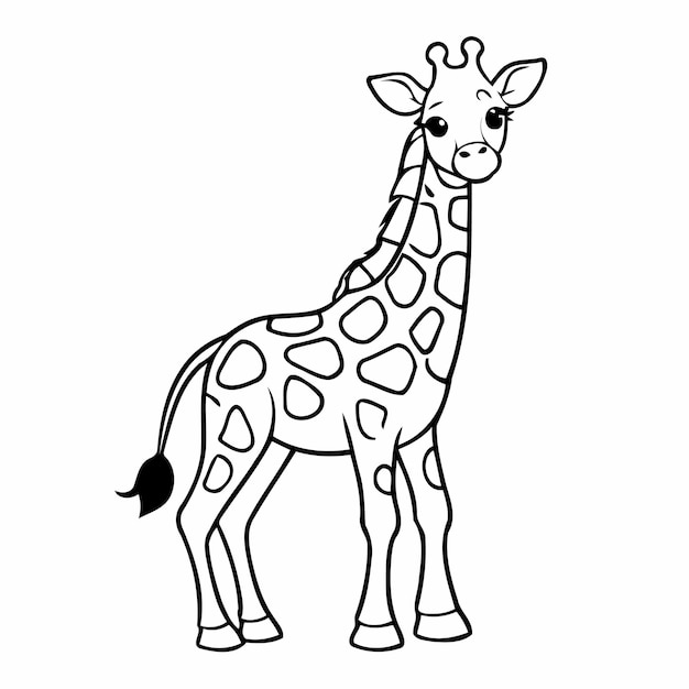 Une Illustration Drôle De Girafe Pour Les Livres Pour Enfants