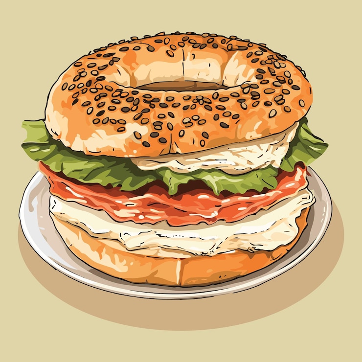 Vecteur illustration du bagel