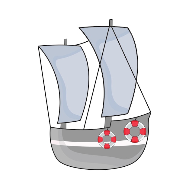Vecteur illustration du bateau