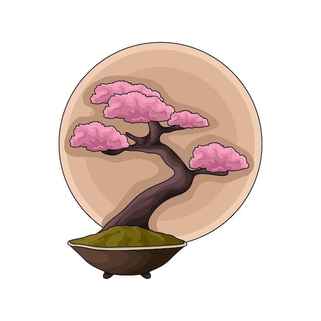 Vecteur illustration du bonsaï