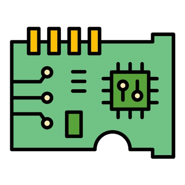 Vecteur illustration du circuit plat