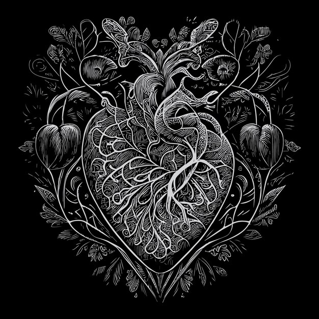 L'illustration Du Coeur Est Une Représentation Symbolique Du Coeur Humain Souvent Utilisée Pour Transmettre L'amour