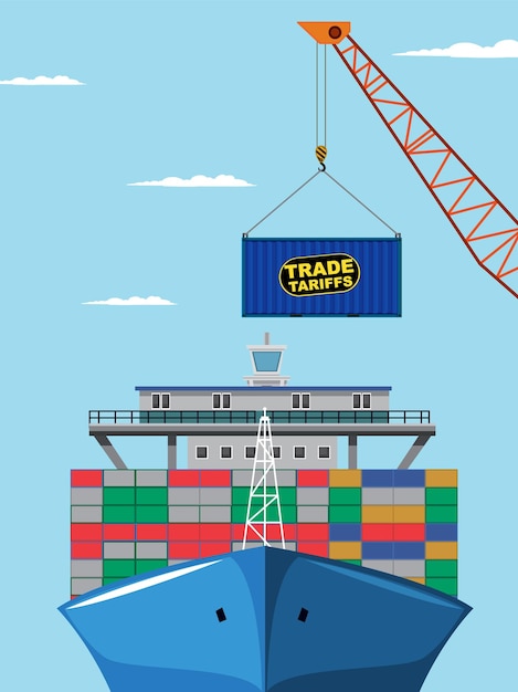 Illustration du commerce mondial et des tarifs