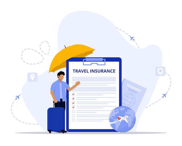 illustration du concept d'assurance voyage
