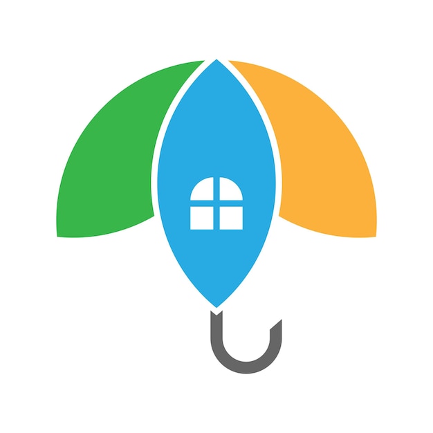 Illustration du concept de conception du logo parapluie