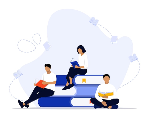 Illustration du concept du livre de lecture