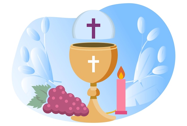 Illustration du concept de l'Eucharistie élégante et belle
