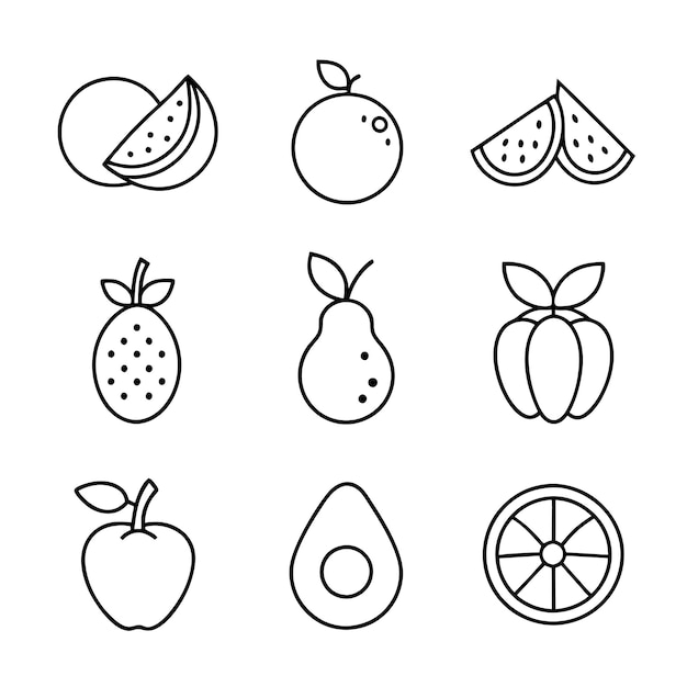Illustration du concept de fruits frais