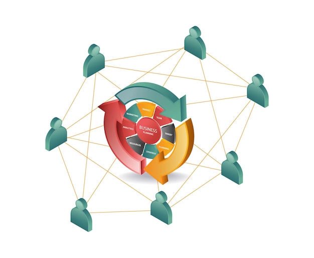 Illustration du concept de gestion de réseau d'entreprise