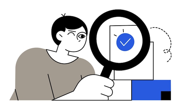 Illustration du concept d'inspection du contrôle de la qualité